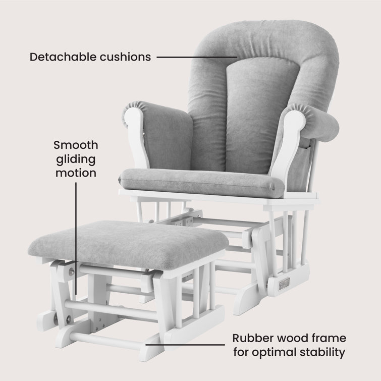 Rocker glider with discount ottoman